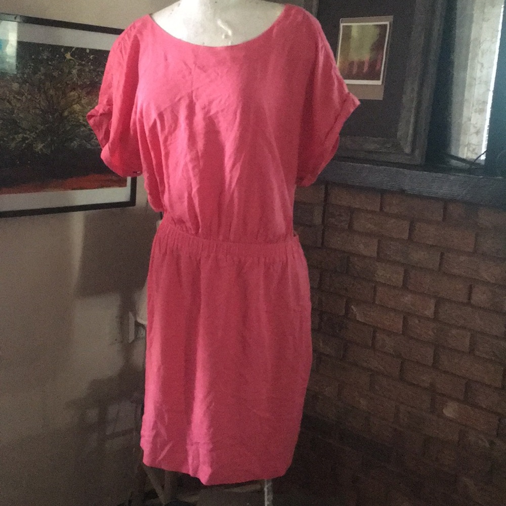 BCNGeneration Coral Guava Open Back Jumper Dress L